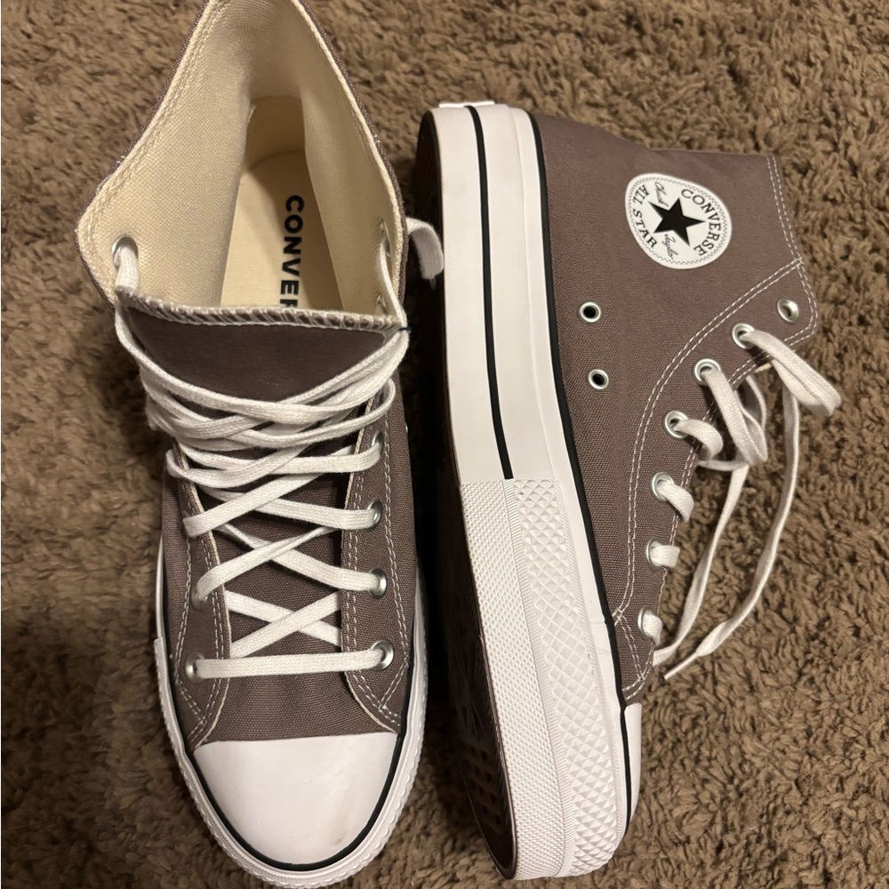 Converse all star High-Top platform Sneakers in Brownish taupe